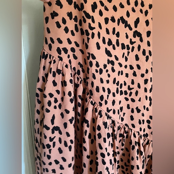 Hayden Orange/Coral and Black Abstract Animal Print Dress - Picture 5 of 7